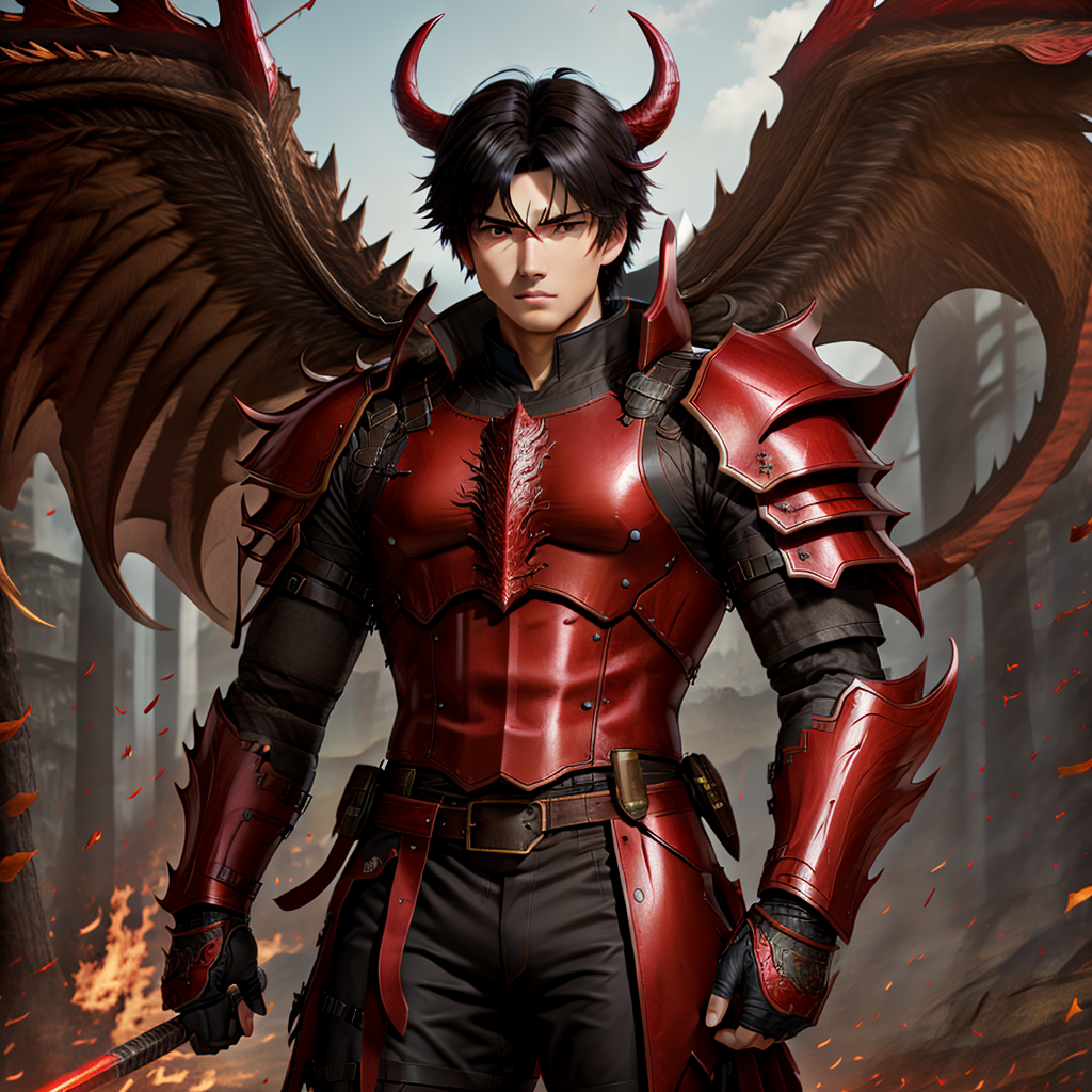 03039-2995466353-Masterpiece, 4K, Ikemen,  , ,Badass Ikemen, wearing a rathalos armor without helmet, medieval background, high quality art, enor.png